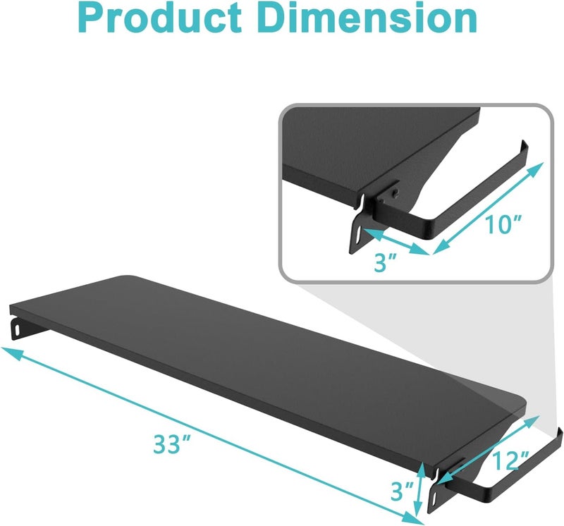 Sunkonny Folding Front Shelf - Replacement for Traeger Pro 780 and Ironwood 885, Grill Accessories 33" L x 12" W BAC442 Grill Table Shelf - Image 2